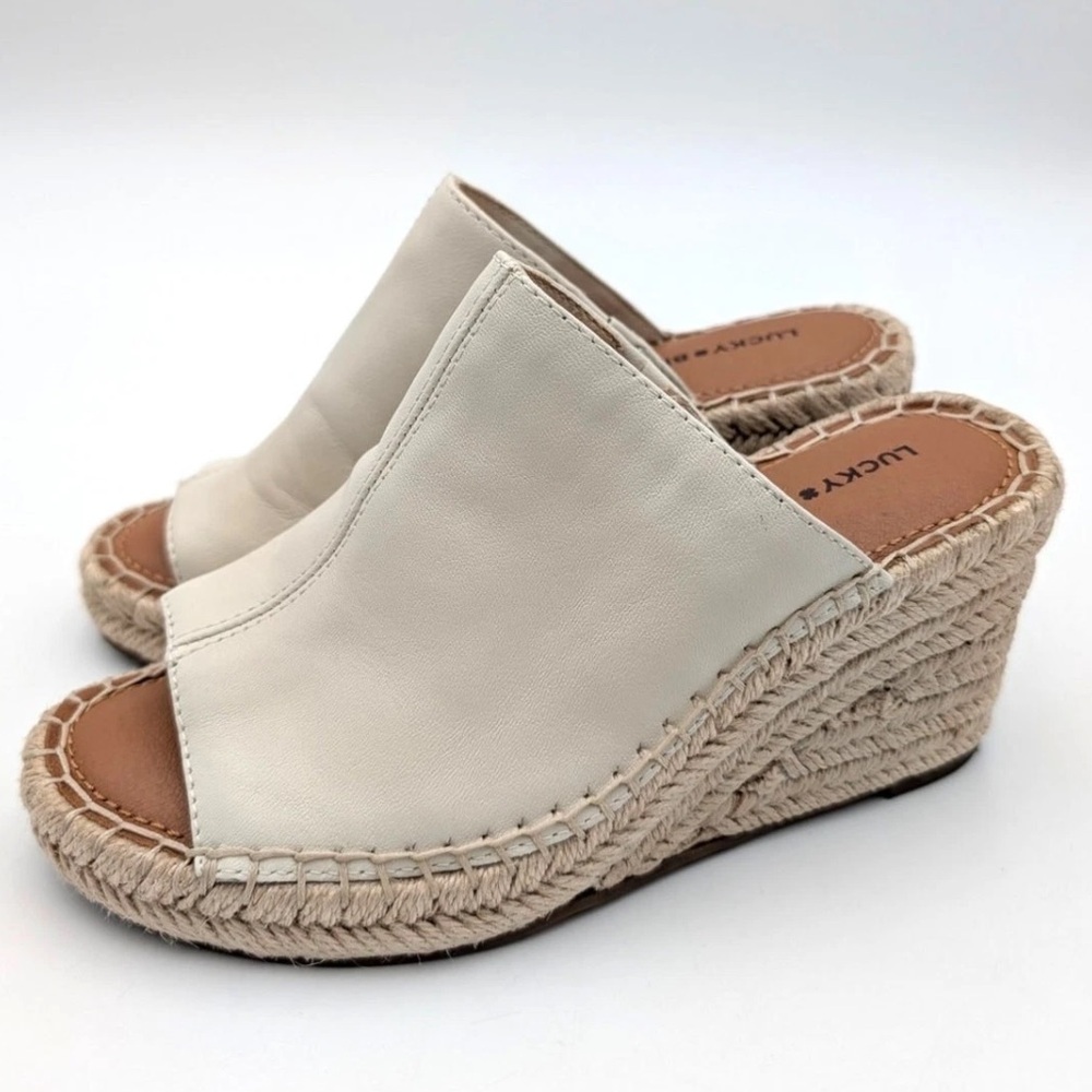 Lucky Brand Women's Cream Mules
